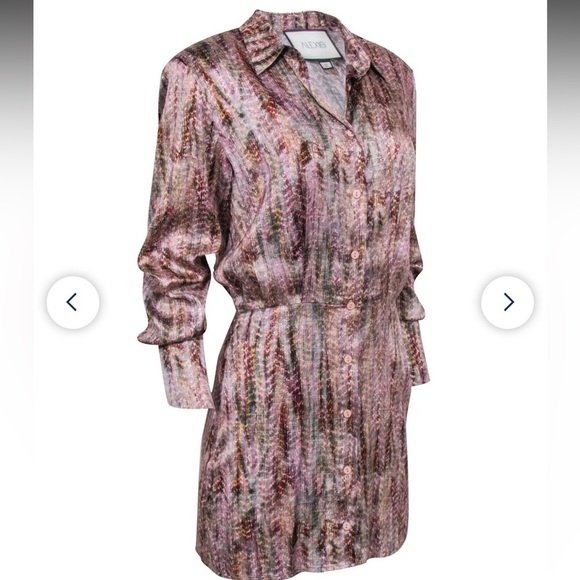 $498 ALEXIS INTEMIX EXCLUSIVE "CIANDRA" ABSTRACT PRINT BOHO SHIRT DRESS XS - Picture 1 of 8
